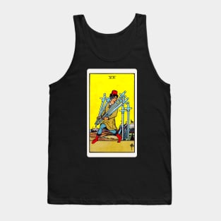 Card #56 - Seven Of Swords - Rider Waite Smith Tarot Tank Top